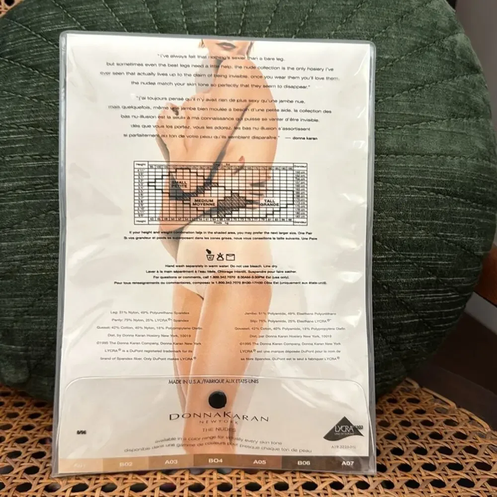 NIP Vintage Donna Karan B02 Control Top Panty Hose